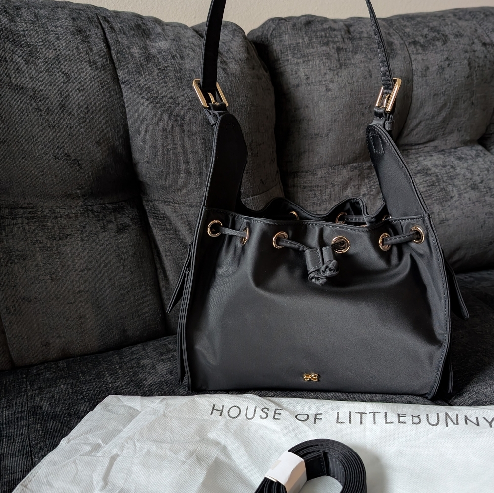 House Of Little Bunny Yumi Nylon Black Women's Bag